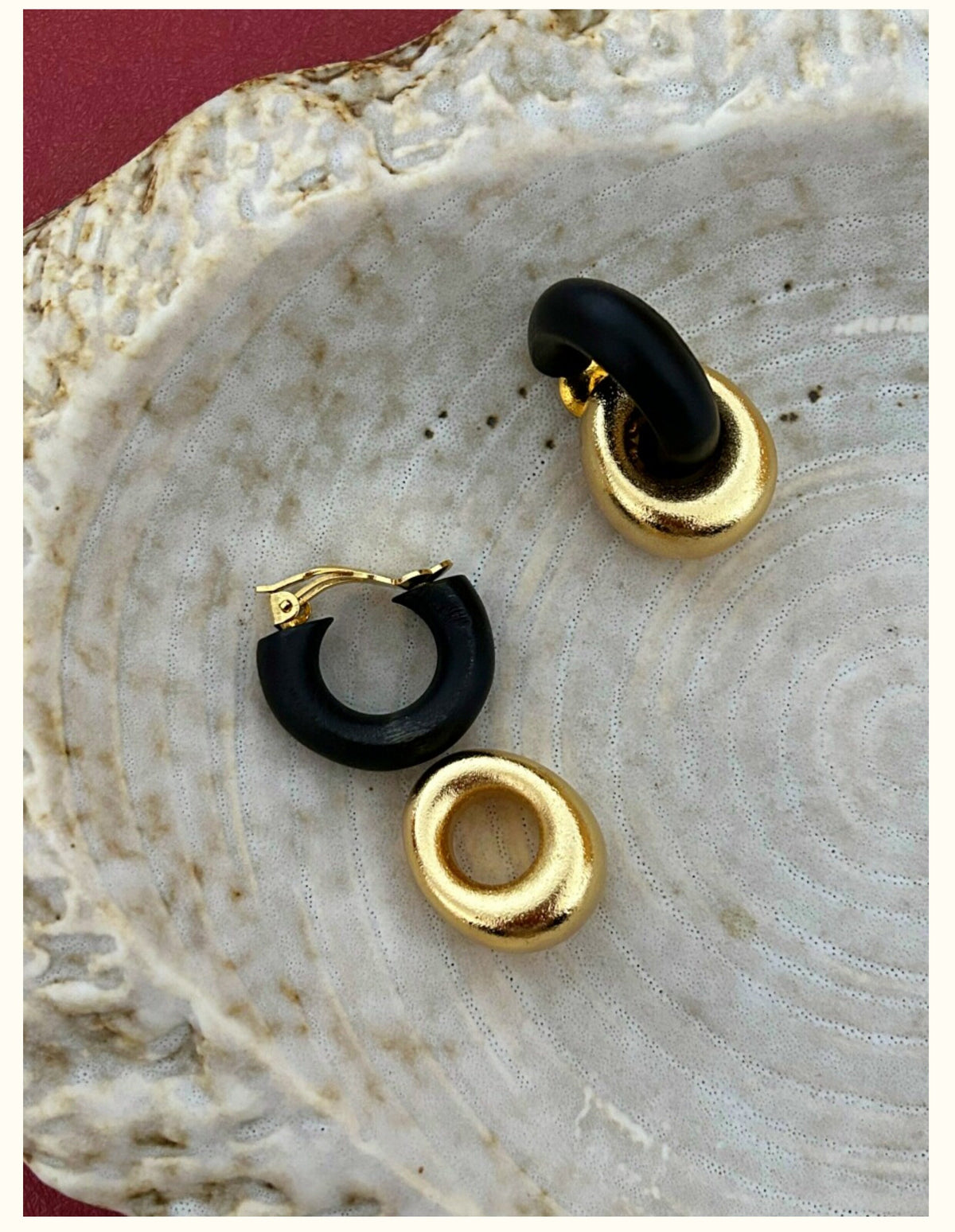 Black & Gold Statement Earrings