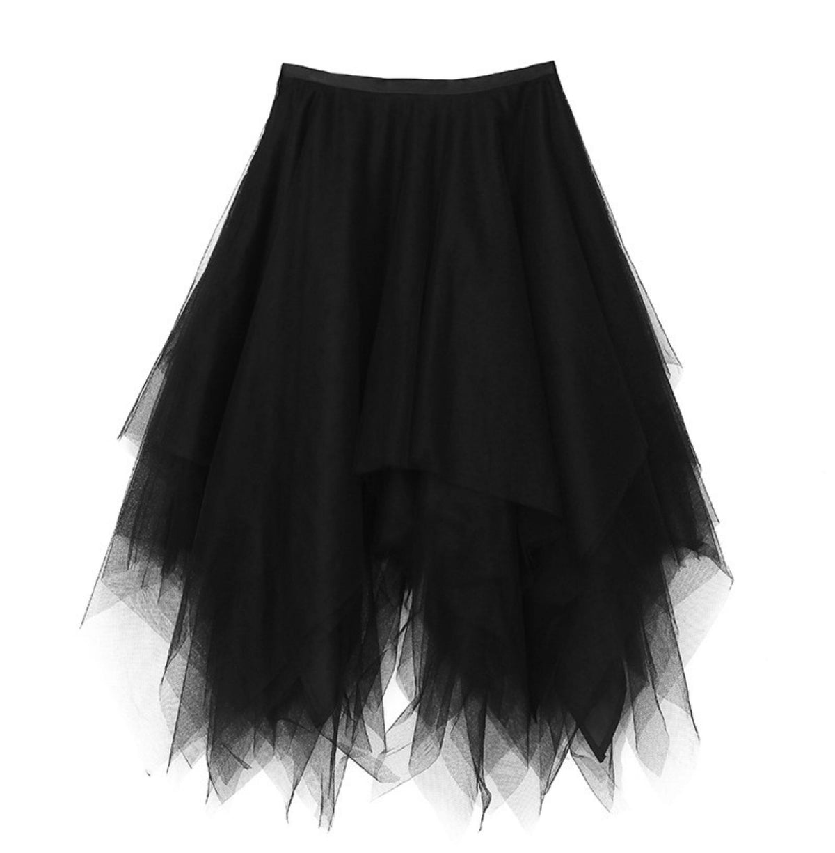 Irregular Layered Tulle Skirt