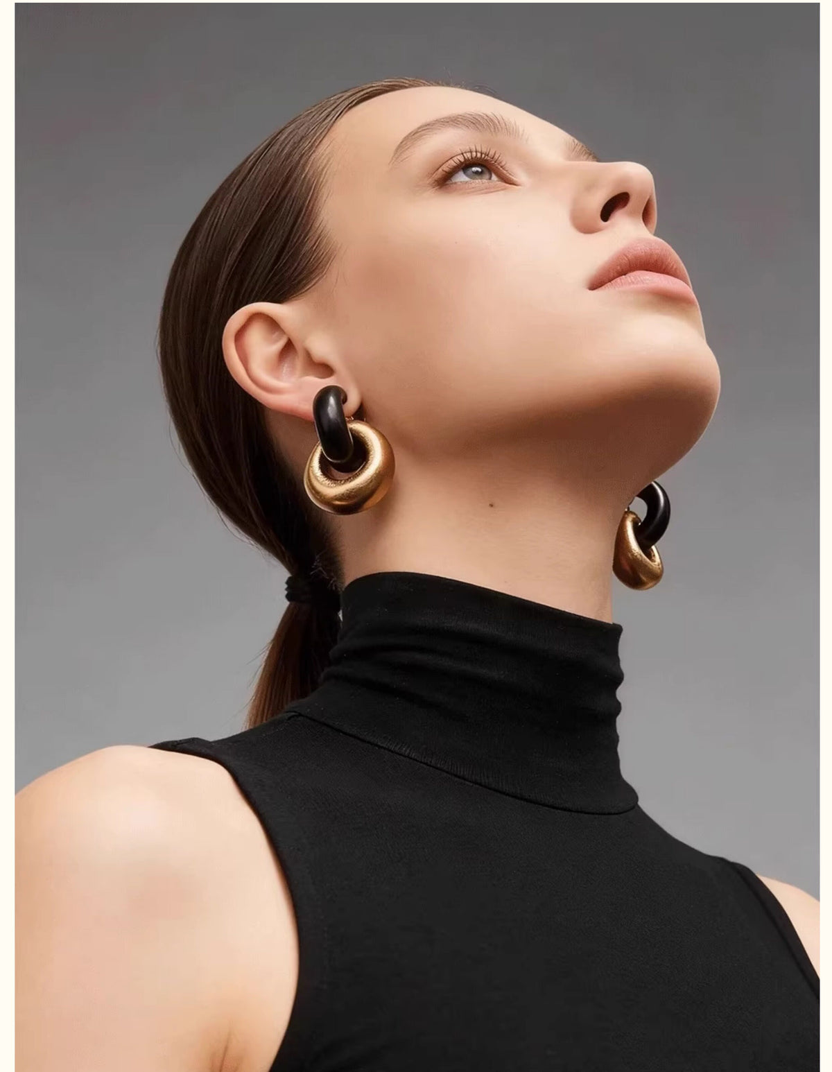 Black & Gold Statement Earrings
