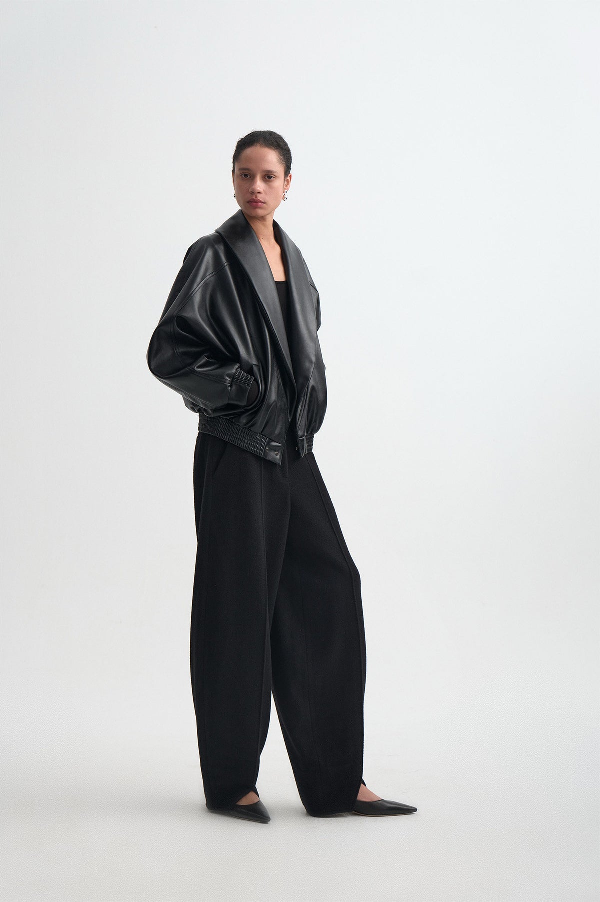 Oversized Faux Leather Jacket