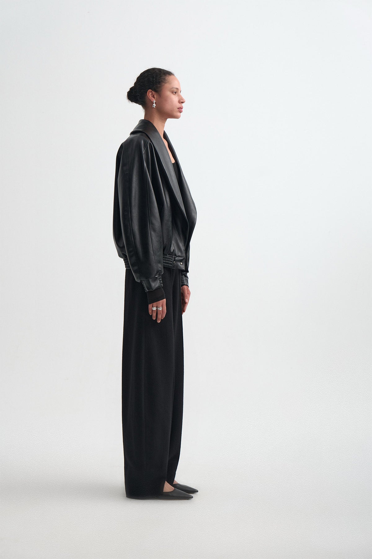 Oversized Faux Leather Jacket