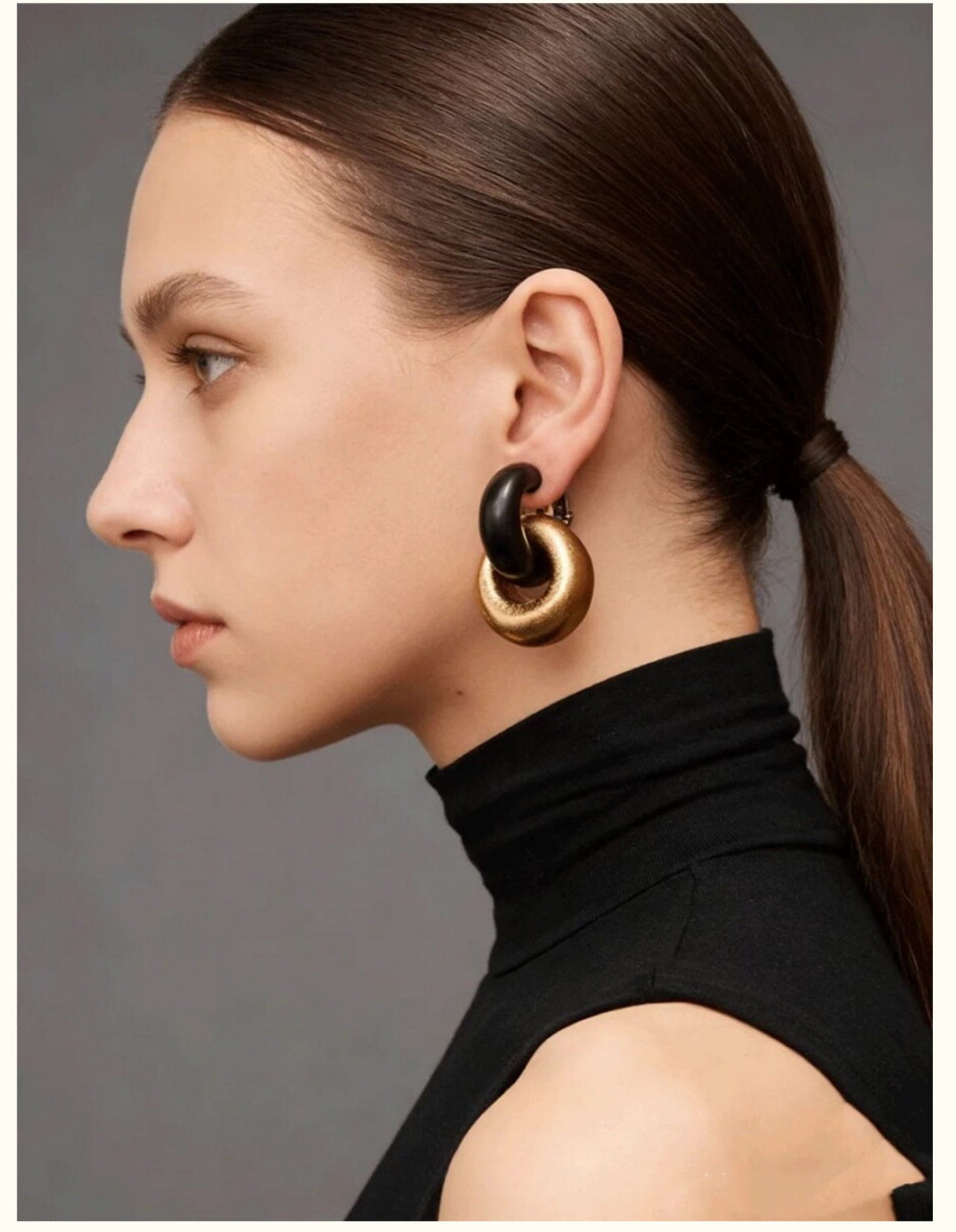 Black & Gold Statement Earrings