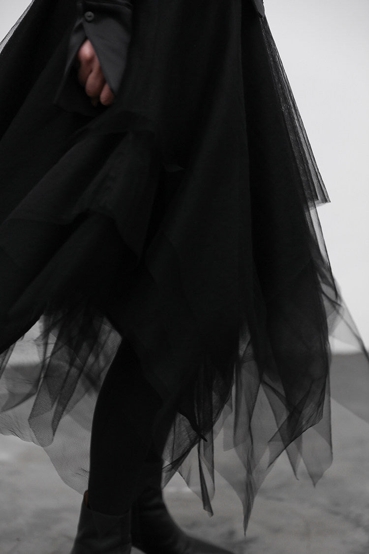 Irregular Layered Tulle Skirt