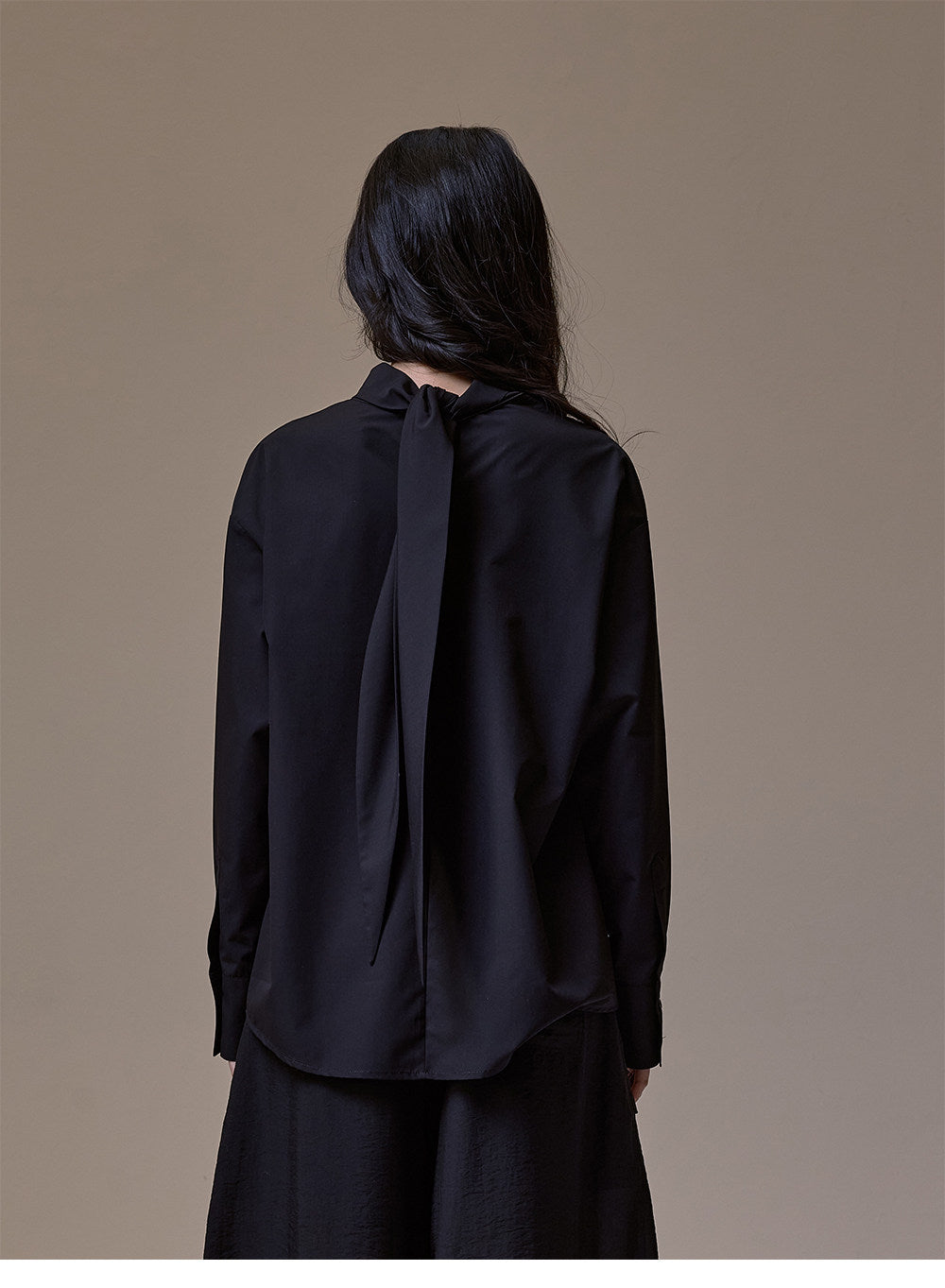 Drape Tie Long Shirt