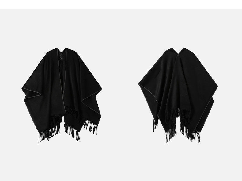 Asymmetric Wool Cape