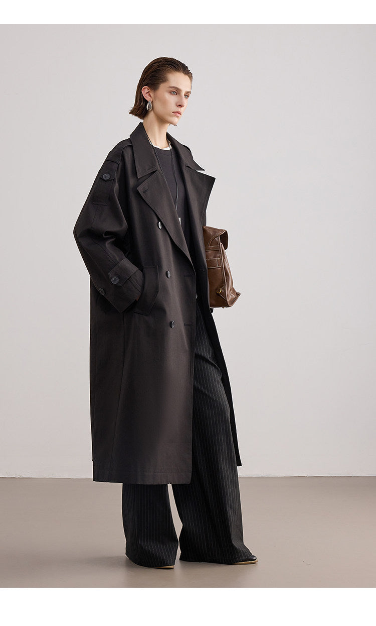 Oversized Long Trench Coat