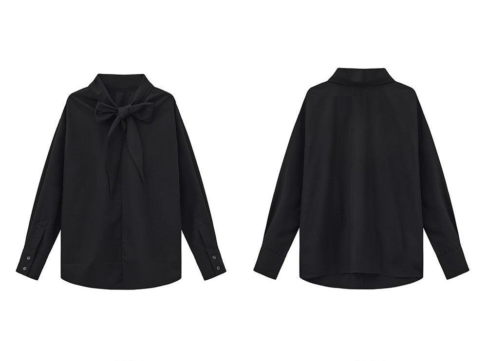 Drape Tie Long Shirt