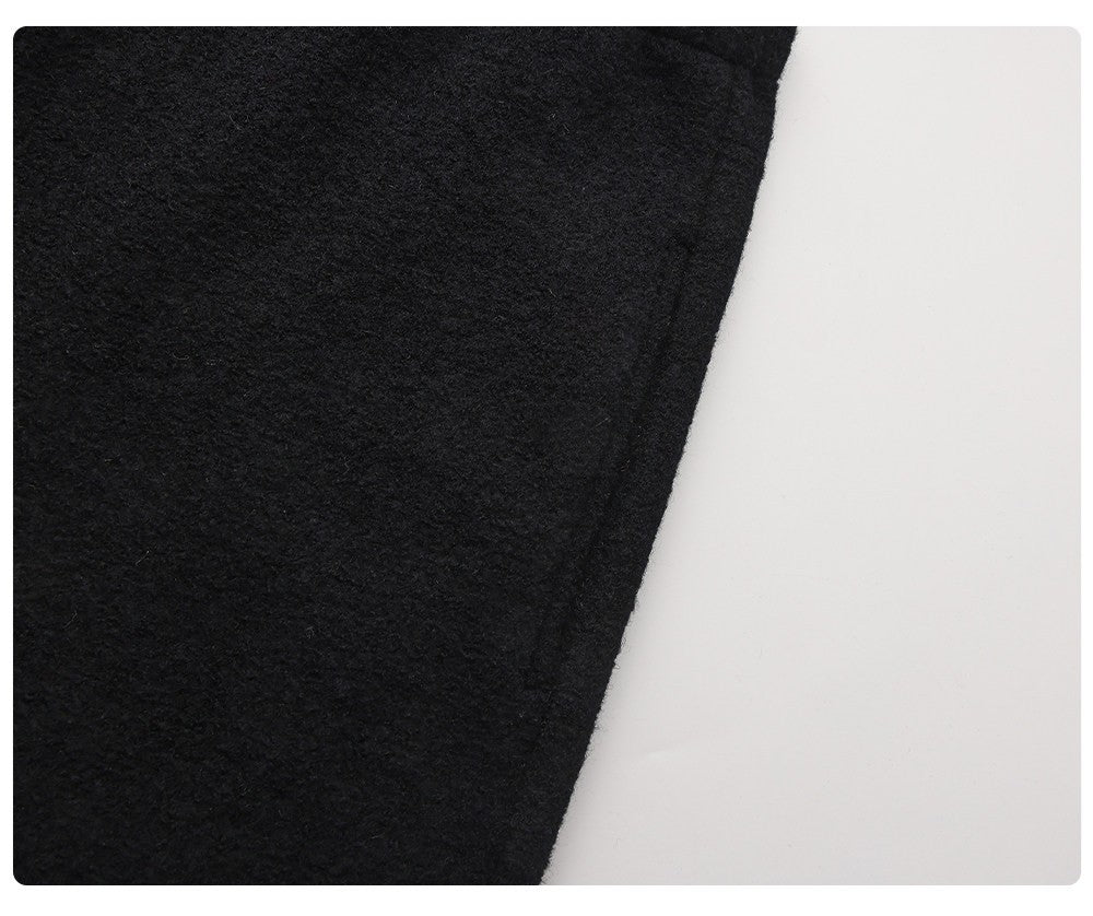 Wide Leg Wool Blend Trousers